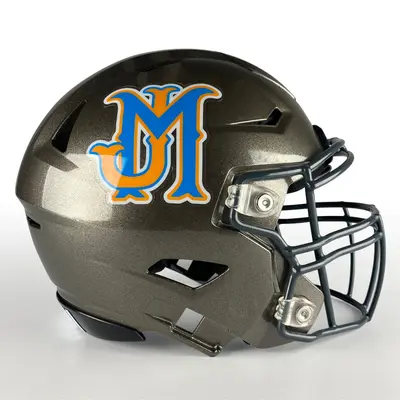 Interlocking Letter Football Helmet Decals