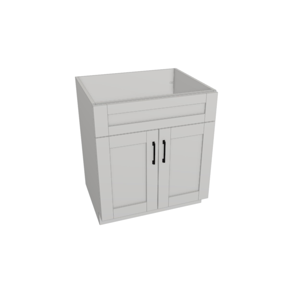Hampton Pure White Box  Vanity Sink Base Kit - 30"X 34 1/2”H X 21”D