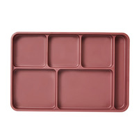 Cook's 630-170RC Marathon 6-Compartment Raised Insulated Meal Tray (10/case)