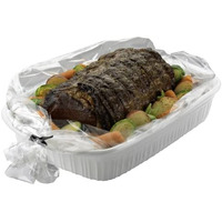 PanSaver 42684 Ovenable Pan Liners, Oven Roasting Bags with Ties for Roaster Oven, 18 x 24 Inches (100 Liners)