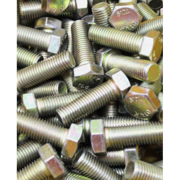 M6 - 1 X 30MM ISO 4017 FT HEX HEAD CAP SCREW 10.9 ZINC YELLOW