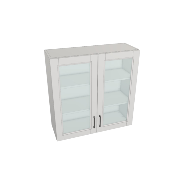 Vail Pure White Box  Glass Door Wall Cabinet Kit - 36”x 36” X 13”