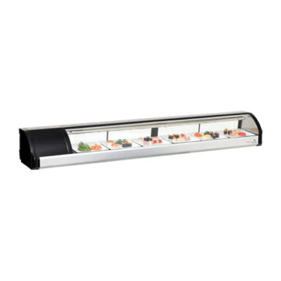 Everest ESC83L Countertop Refrigerated Display Left Mounted Case 4 Doors, 115v, NSF - 3.0 cu. ft.