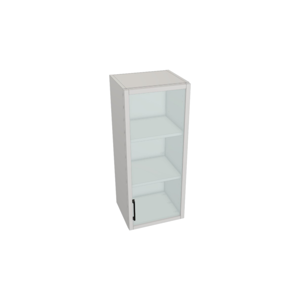Fresno Pure White Box  Glass Door Wall Cabinet Kit - 15”x 36” X 13”