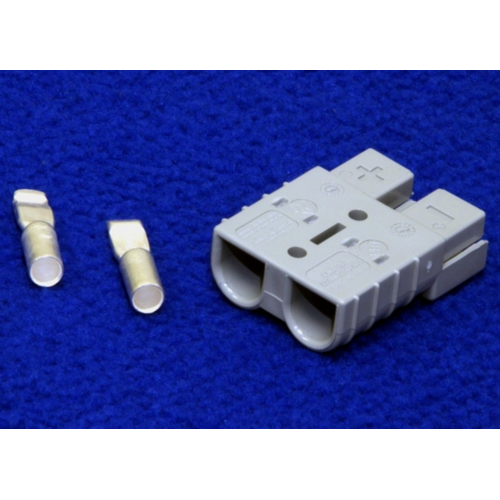 Connector, 50A Gray, W/ 6 Gauge Contacts