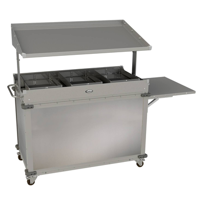 Cadco CBC-GG-B3-LST MobileServ® Standard Grab & Go Merchandising Cart Large 1-Sided Grab & Go Shelf On Top
