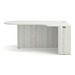 PL133R 71" BULLET DESK W/CORNER EXTENSION- RIGHT- Silver Birch
