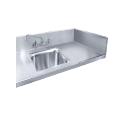 Advance Tabco TA-11Z 5" Table Splash w/ 2" Return Is Required for Splash Mounted Faucet