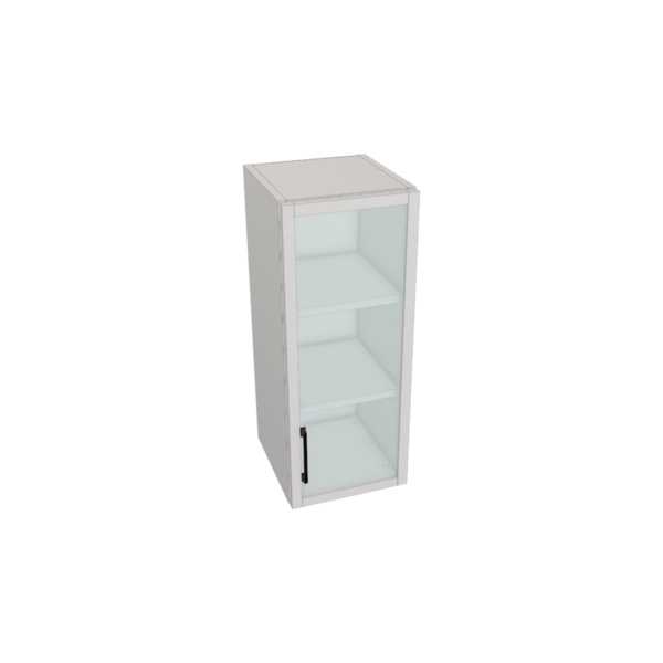 Fresno Pure White Box  Glass Door Wall Cabinet Kit - 12”x 30” X 13”