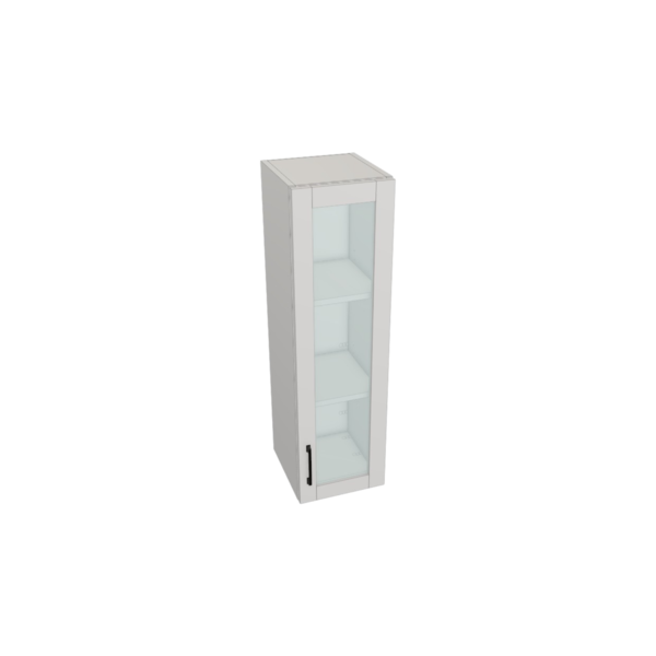 Providence Pure White Box Glass Door Wall Cabinet Kit - 12”x 42” X 13”