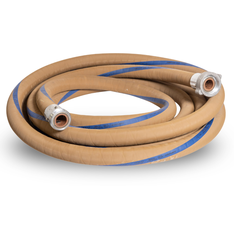 2" X 25' Blue Stripe Gunite Hose Assembled w/All Steel Couplings