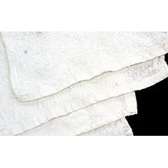 25 LB CASE OF WHITE RECYCLED WASH CLOTHS