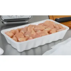 10.5 X 6 X 2 WHITE FOAM TRAY, 250/CS TF-10KO