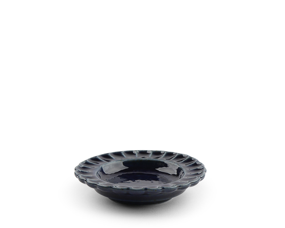 Sauce Dish Crimp Navy 3.5"