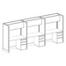WEBBTYP17 - 67"H, 3-Pod, 4' x 2' Webb Typical - no power