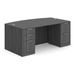 PL189 71" BOW FRONT DESK SHELL- COASTAL GRAY
