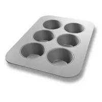 Chicago Metallic 26500 11-1/8" X 15-3/4" Overall Pecan Roll/Large Muffin Pan