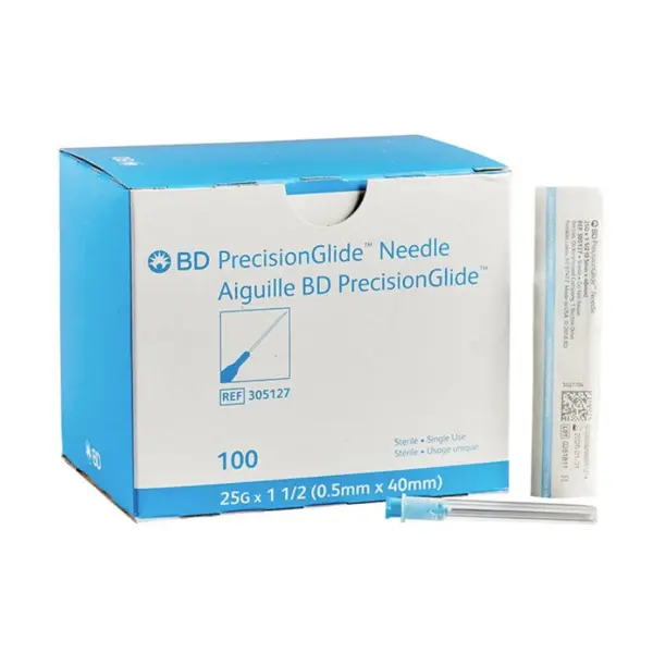 Needle Hypo 25g x 1 1/2" BD305127 100/bxPrecision Glide