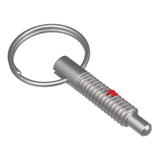 Carr Lane CL-4-PHRP-S Hand-Retractable Plunger, Pull Ring (Locking Type) - Stainless Steel