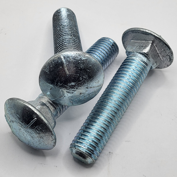 3/4" - 10 X 3 1/2" SQUARE NECK ROUND HEAD BOLT SAE J429 GR 5 ZINC CLEAR