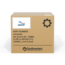 AC Cord 6.5ft - NEMA 5-15P to IEC320 C13, 16AWG, Lock & Seal