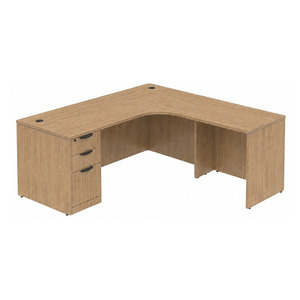 CLALD1014R Radius L-Shape Typical 71" X 72" Desk- Aspen
