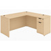 CLALD2033- Classic L-Shape Desk 60" W x 72" D with 42" Return and Box/File Pedestal- Maple