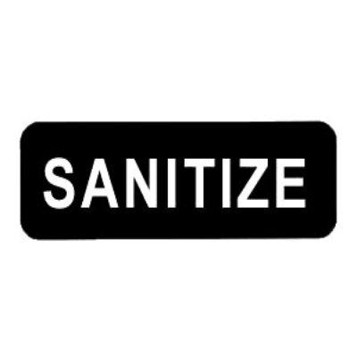 Vollrath 4519 Sanitize Sign 3" X 9"