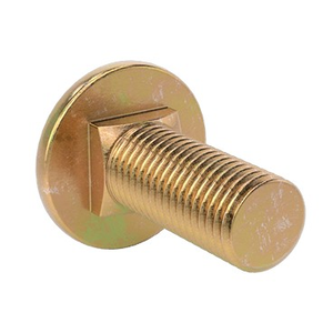 M16 - 2 X 40MM ISO 8678 SHORT SQUARE NECK ROUND HEAD BOLT 10.9 ZINC YELLOW