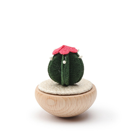 Figurine Cactus Pink Flower