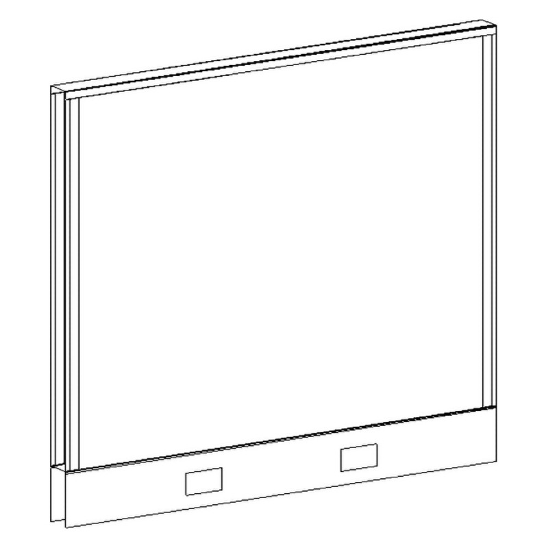 P3942 POWER Webb Panel - 39"H x 42"W Aspen Fabric, Silver