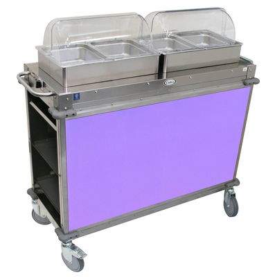 Cadco CBC-HH-L7-4 MobileServ® Junior Mobile Hot Buffet Cart (2) Hot Full Size Buffet Servers
