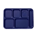 Cook's 630-400A-NAVY 6-Compartment ABS Cafeteria Tray