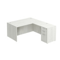 Classic L-Shape Desk 72" x 60" with Box/Box/File Pedestal - Silver Birch