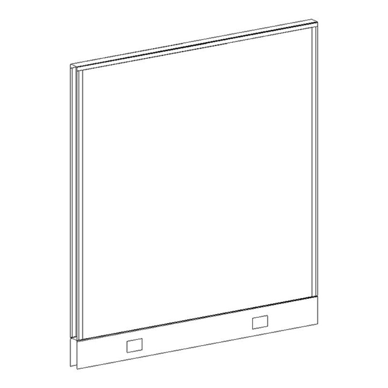 P5348 POWER Webb Panel - 53"H x 48"W Aspen Fabric, Silver