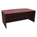 PL189 71" BOW FRONT DESK SHELL- Mahogany