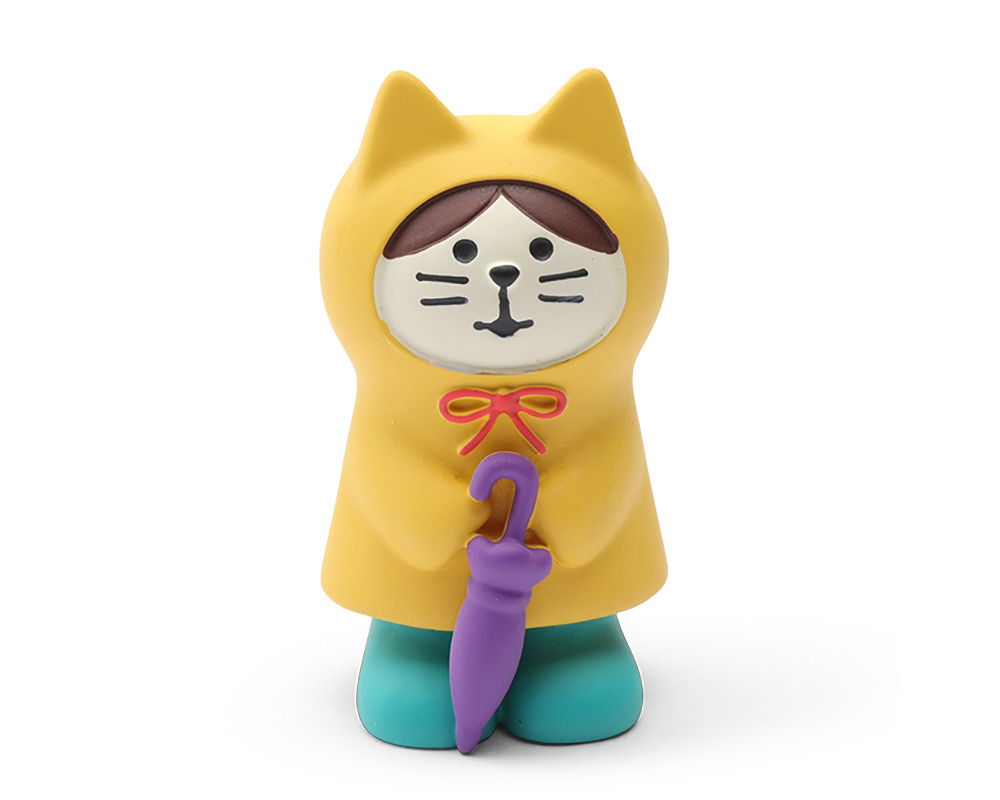 Figurine Cat with Raincoat