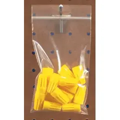 4 X 6" 4 MIL RECLOSABLE CLEAR POLY BAG WITH HANG HOLE, 1000/CS   PB7005