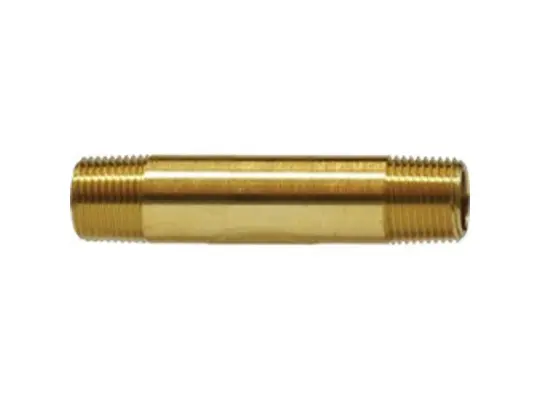 Long Nipple, 1/4-in MNPT x 1/4-in MNPT, 2 in, Brass