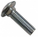 M20 - 2.5 X 100MM ISO 8678 FULLY THREADED SHORT SQUARE NECK ROUND HEAD BOLT 10.9 ZINC TRIVALENT CLEAR