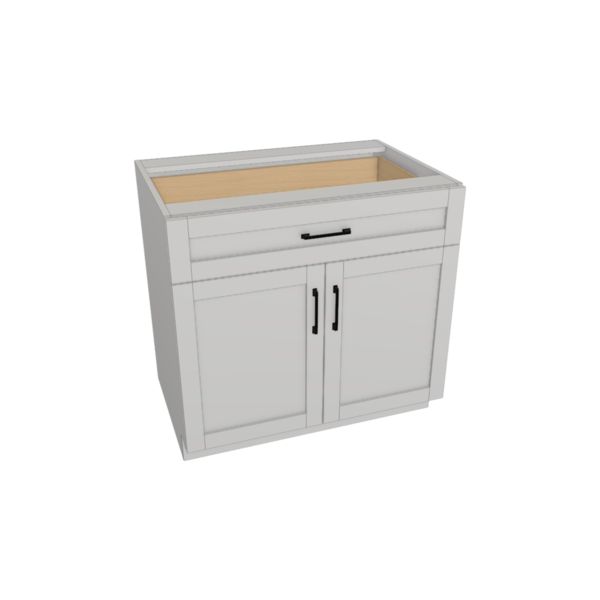 Providence Pure White Box Sink Base Kit - 36"W X 34 1/2”H X 24”D