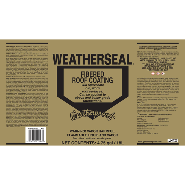 WEATHERSEAL FIB ROOF COATING