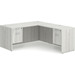 CLALD1035- Classic L-Shape Desk 60" W x 30" D with 47" Return and 2 Box/File Pedestals- Silver Birch