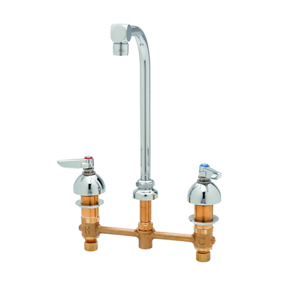 T&S Brass B-2386 Lavatory Faucet 5" Spread Swivel Gooseneck