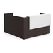 CLALD1056NESPWHT, 73"x72" L Shape Reception Station with Deluxe Transaction Top - Espresso