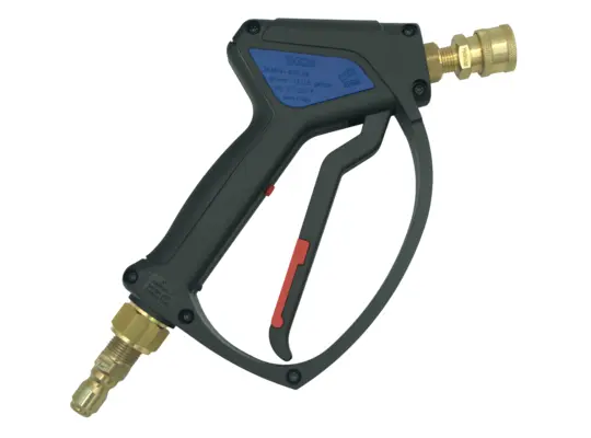 MTM Hydro SG28 Spray Gun, 4000 PSI, 12 GPM, with Brass Plated Fittings Installed