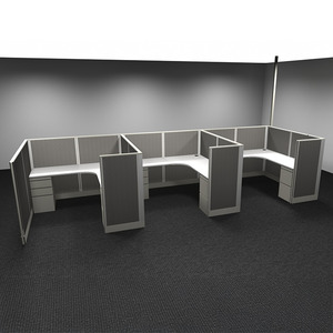 WEBBTYP32 - 53"H, Corner Top, 3-Pod, 6' x 6', Webb Typical - power