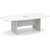 8' Classic Boat Shape Conference Table with Panel Base - White Top, Silver Birch Base