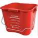  San Jamar KPP196RD 6 Qt Red Suds Pail
