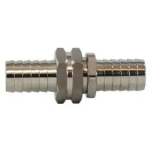 Garden Hose Coupling, 3/4 in Hose Barbed x 3/4 in FGH, Stainless Steel
